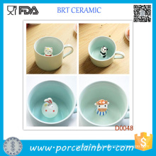 Copo elegante da caneca da porcelana do Bestselling com animal pequeno